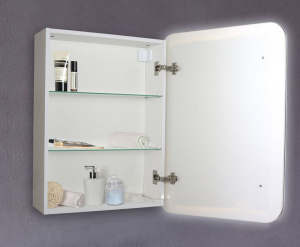 Зеркало-шкаф Azario Фиджи 60х15х75 Подвесной, Белый (LED00002363)