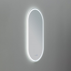 Зеркало Aquanet Монте 45 288969 с подсветкой Белое матовое с сенсорным выключателем