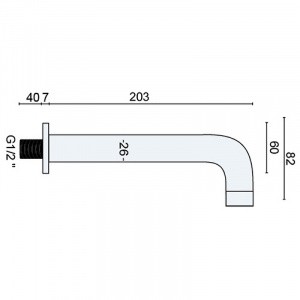 Излив для смесителя RGW Shower Panels SP-148 21140948-01 Хром