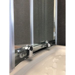 Душевой уголок Royal Bath RB-L-3001-1 100х100 без поддона профиль Хром стекло прозрачное