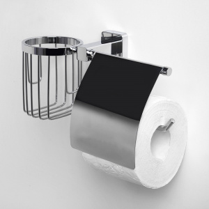 Держатель туалетной бумаги и освежителя воздуха WasserKRAFT Lippe K-6559 с крышкой Хром