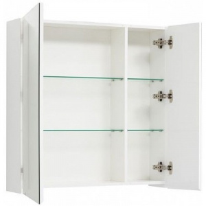 Зеркальный шкаф 85х87,3 см белый глянец L Aquanet Йорк 00202089