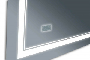 Зеркало Бриклаер Эстель-2 100 4627125414312 с подсветкой с бесконтактным выключателем и часами