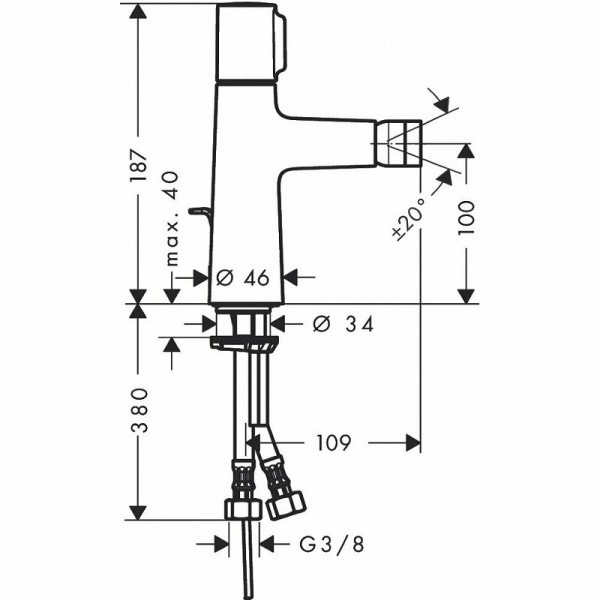 Смеситель для биде Hansgrohe Talis Select S 72202000 Хром