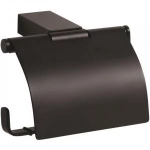 Держатель туалетной бумаги Bemeta Nero 135012010 с крышкой Черный матовый