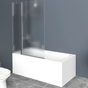 Шторка на ванну BelBagno UNO-V-11-90/150-P-Cr профиль Хром стекло рифленое
