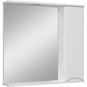 Зеркало со шкафом Runo Афина 80 R 00-00001172 с подсветкой Белое