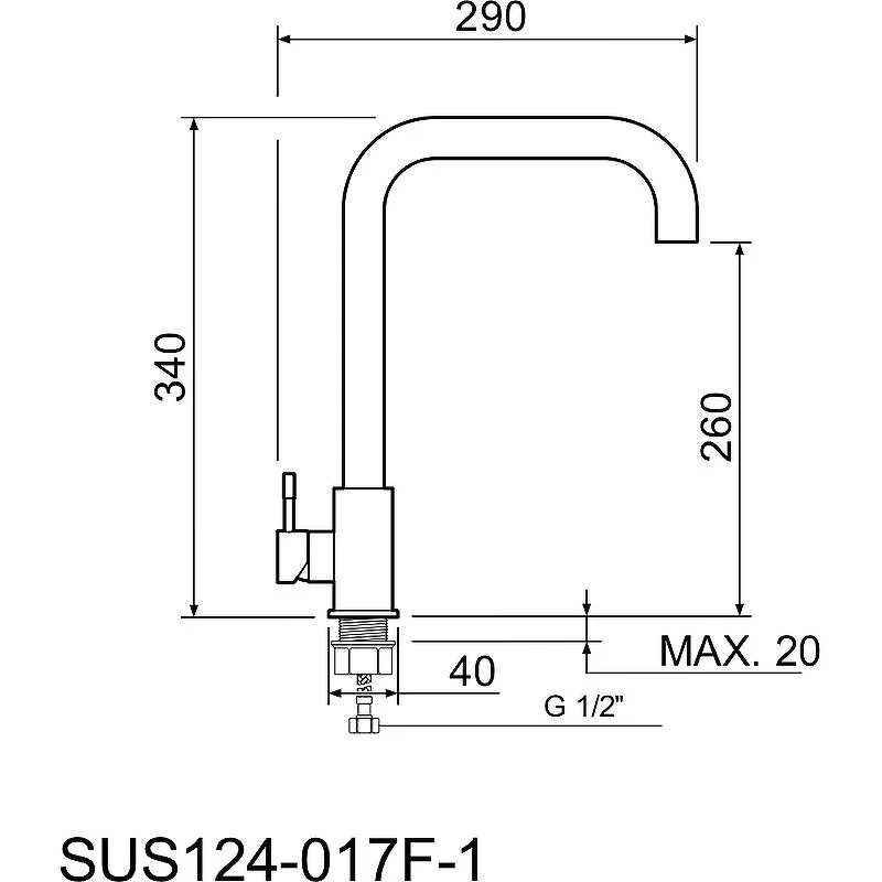 Смеситель sus124 017f установка