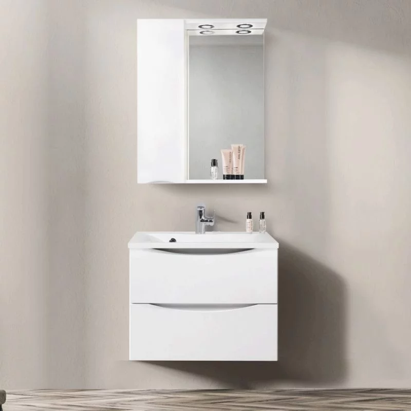 Тумба с раковиной belbagno marino 75 bianco lucido