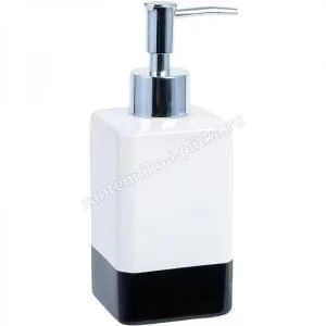 Дозатор жидкого мыла Fixsen Text FX-230-1 Белый Черный Хром